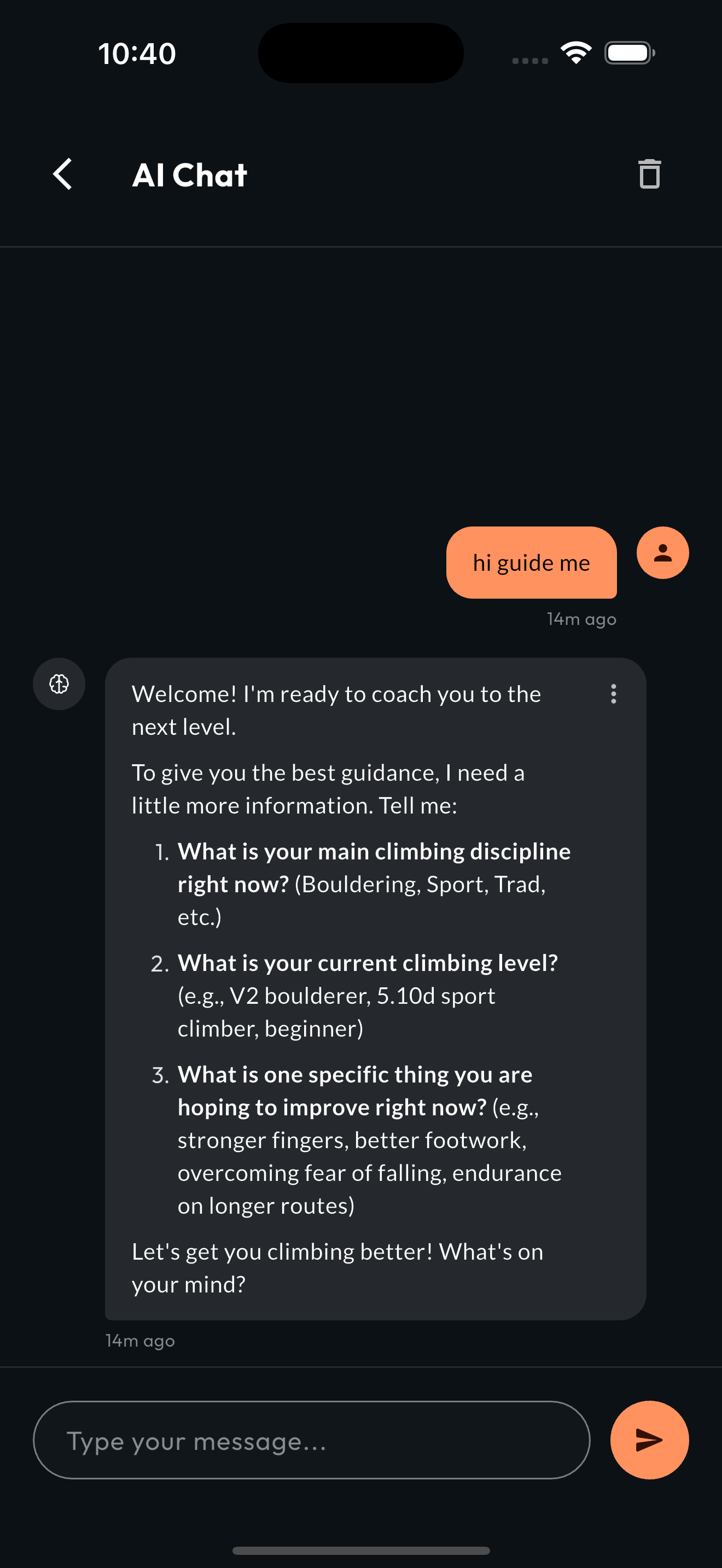 AI Coach Chat